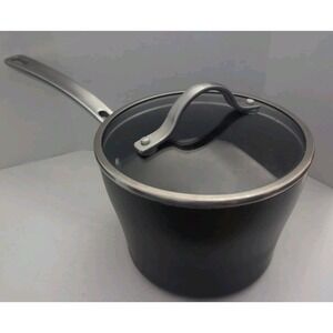 Kirkland Signature 3 qt Non-Stick Aluminum Saucepan & Lid Long Handle